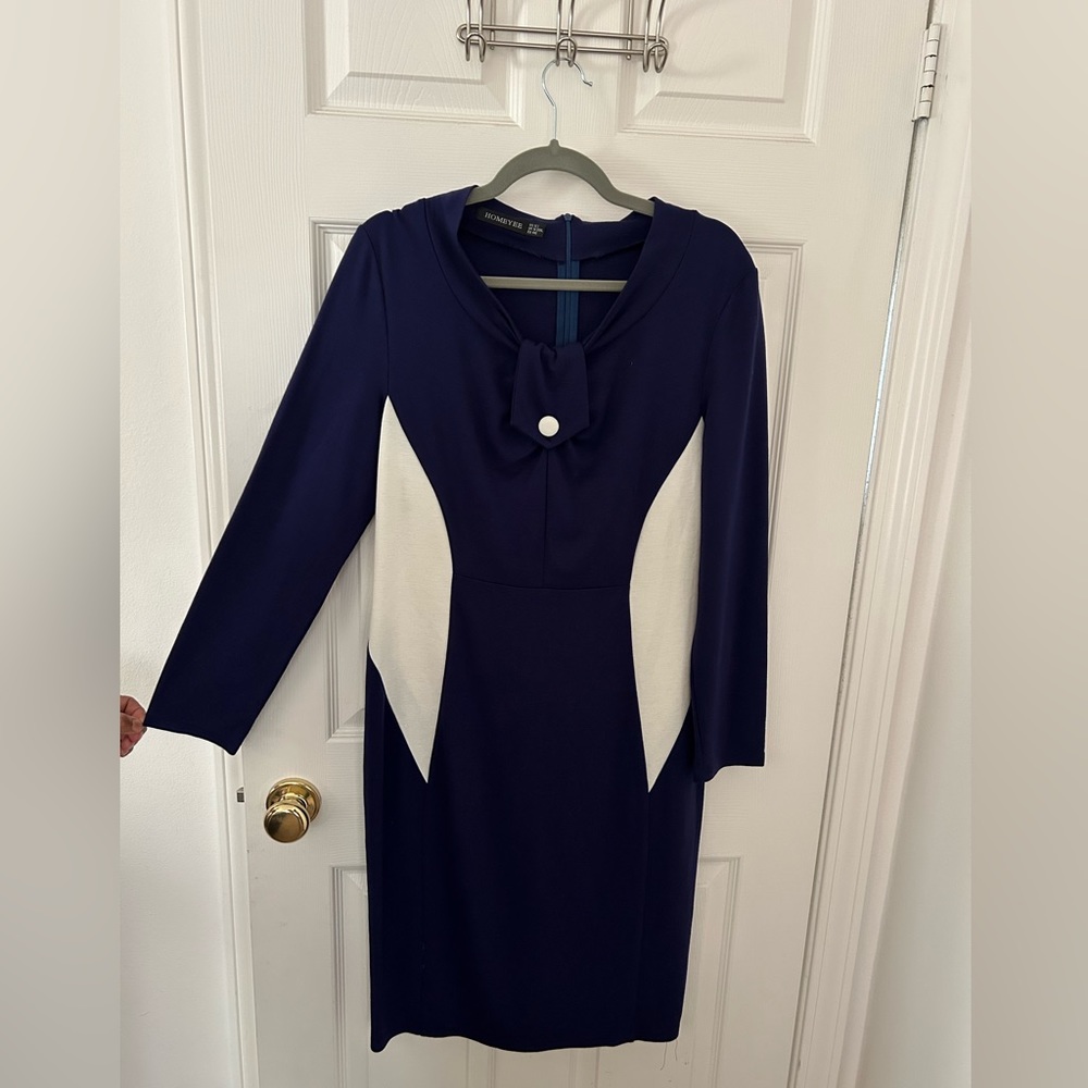 Women’s Navy Panel Cotton Dress